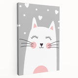 Cute Cat Girls Room Wall Art – Nursery & Kids Room Art Print