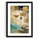 Elegant Floral Living Room Wall Art – Modern Canvas & Framed Print