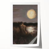 Abstract figurative art print showcasing vibrant colors and dynamic shapes, rolled and ready for display, perfect for modern home decor accents.