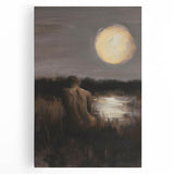 Abstract figurative stretched canvas artwork showcasing vibrant colors and dynamic shapes, perfect for modern home decor or art collectors. Ideal for enhancing interior aesthetics.