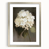 Abstract floral frame art print with a silver mat, showcasing vibrant colors and intricate flower designs, perfect for modern home decor accents.