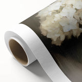 Abstract floral design on rolled canvas showcasing vibrant colors and intricate patterns, ideal for modern home decor. Packaged in a protective cardboard tube.