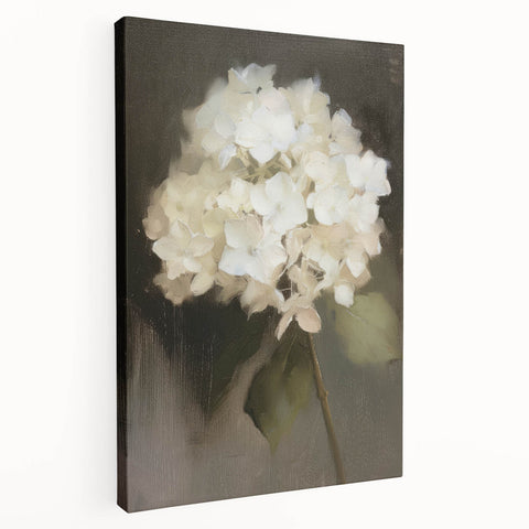 Abstract floral canvas art showcasing vibrant colors and intricate patterns, with a side view highlighting its stretched edges, perfect for modern home decor.