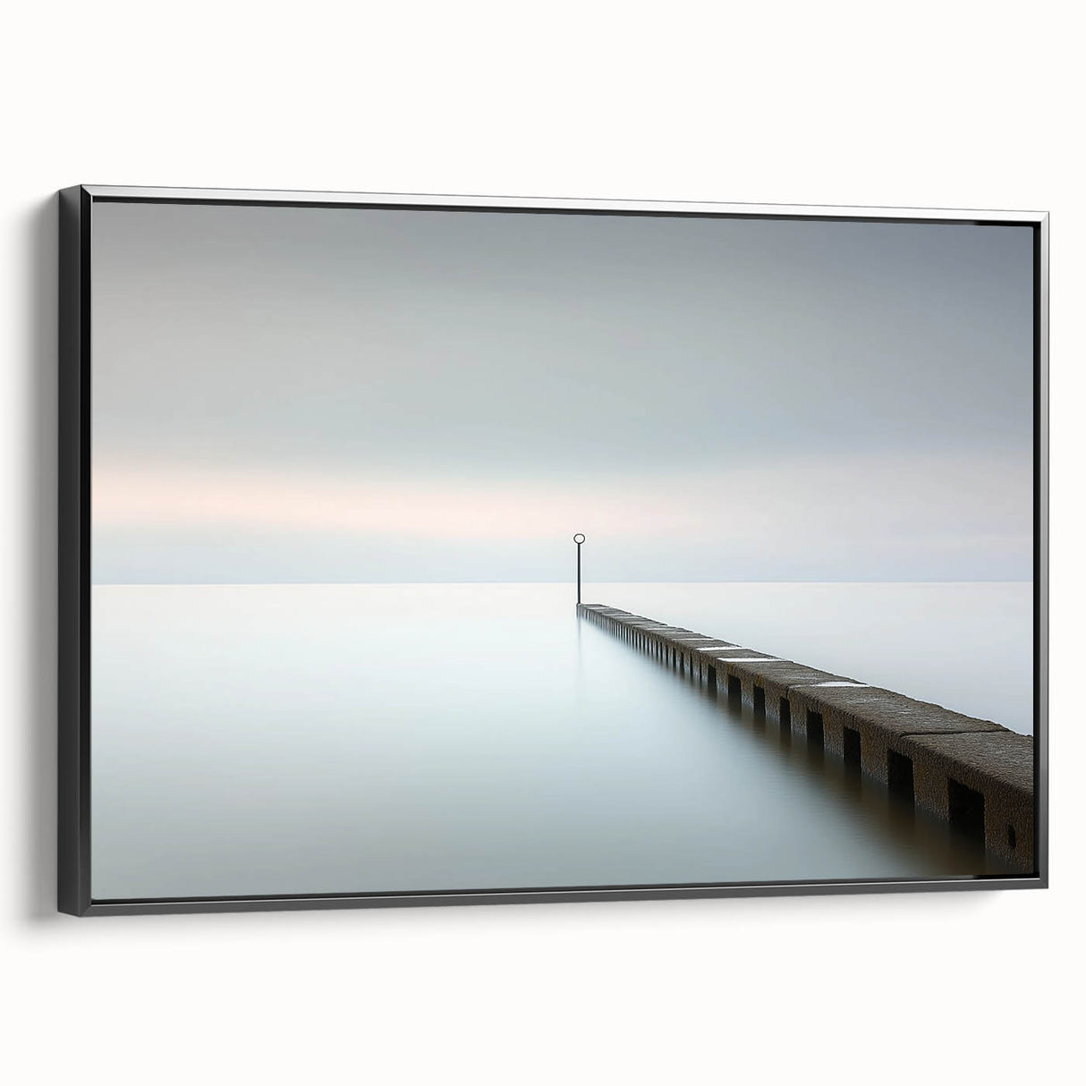 Abstract landscape framed canvas artwork showcasing a black side view with vibrant colors and intricate details, ideal for modern home decor.