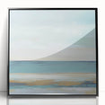Minimalist Abstract Wall Art – Aqua and Sand Coastal Canvas