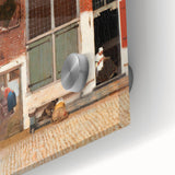 Baroque Cityscape Wall Art - Rustic Brick Architecture in Sunlight