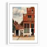 Baroque Cityscape Wall Art - Rustic Brick Architecture in Sunlight
