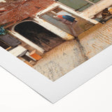 Baroque Cityscape Wall Art - Rustic Brick Architecture in Sunlight