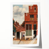 Baroque Cityscape Wall Art - Rustic Brick Architecture in Sunlight