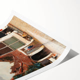 Baroque Cityscape Wall Art - Rustic Brick Architecture in Sunlight