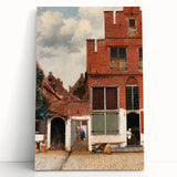 Baroque Cityscape Wall Art - Rustic Brick Architecture in Sunlight