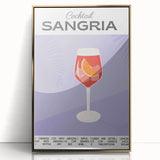 Large art print of mid-century modernist food and drinks, in gold tones on acrylic, ideal for modern kitchen décor.