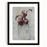 Extra large abstract art print featuring vibrant, textured fruits on a canvas, ideal for living room decor.