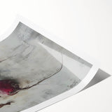 Extra large wall art featuring line art flowers in black on white, rolled canvas print.