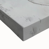 Large art of a close-up landscape painting featuring fruits in black and white on stretched canvas.