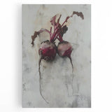 Large black and white stretched canvas featuring assorted fruits, ideal for kitchen wall art.