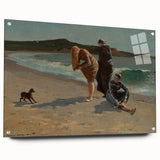 Realism Art Print - Beach Scene by Winslow Homer, Coastal Painting