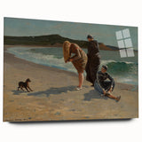 Realism Art Print - Beach Scene by Winslow Homer, Coastal Painting
