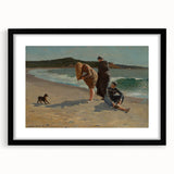Realism Art Print - Beach Scene by Winslow Homer, Coastal Painting