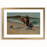 Realism Art Print - Beach Scene by Winslow Homer, Coastal Painting