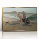 Realism Art Print - Beach Scene by Winslow Homer, Coastal Painting