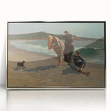 Realism Art Print - Beach Scene by Winslow Homer, Coastal Painting