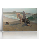 Realism Art Print - Beach Scene by Winslow Homer, Coastal Painting