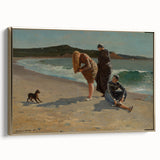 Realism Art Print - Beach Scene by Winslow Homer, Coastal Painting