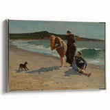 Realism Art Print - Beach Scene by Winslow Homer, Coastal Painting