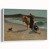Realism Art Print - Beach Scene by Winslow Homer, Coastal Painting