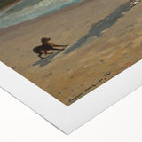 Realism Art Print - Beach Scene by Winslow Homer, Coastal Painting