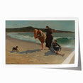 Realism Art Print - Beach Scene by Winslow Homer, Coastal Painting