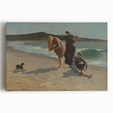 Realism Art Print - Beach Scene by Winslow Homer, Coastal Painting