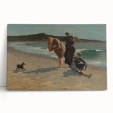 Realism Art Print - Beach Scene by Winslow Homer, Coastal Painting