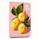 Playful Lemon Girls Room Wall Art – Kids Room Art Print