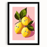 Playful Lemon Girls Room Wall Art – Kids Room Art Print