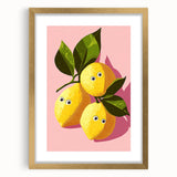 Playful Lemon Girls Room Wall Art – Kids Room Art Print