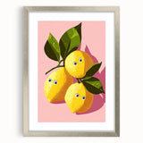 Playful Lemon Girls Room Wall Art – Kids Room Art Print
