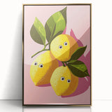 Playful Lemon Girls Room Wall Art – Kids Room Art Print