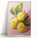 Playful Lemon Girls Room Wall Art – Kids Room Art Print