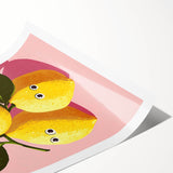 Playful Lemon Girls Room Wall Art – Kids Room Art Print