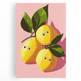 Playful Lemon Girls Room Wall Art – Kids Room Art Print