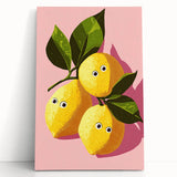 Playful Lemon Girls Room Wall Art – Kids Room Art Print