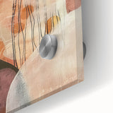 Large abstract wall art depicting vibrant autumn colors on acrylic glass, suitable for bedroom or dining room decor.