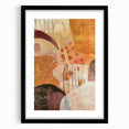 Abstract art print featuring vibrant autumn colors on a large canvas, textured, ideal for living room decor.