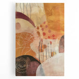 Large black and white abstract depiction of fall trees on stretched canvas, ideal for kitchen wall art.