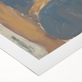 Abstract figurative art print on rolled canvas, showcasing bold colors and dynamic shapes, ideal for modern decor. Packaged securely in a cardboard tube for safe delivery.