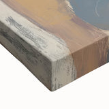 Close-up of a vibrant abstract figurative stretched canvas artwork showcasing bold colors and dynamic shapes, perfect for modern home decor and artistic expression.