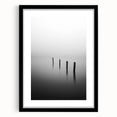Abstract landscape artwork framed in black with a white mat, showcasing vibrant colors and geometric shapes, perfect for modern home decor.
