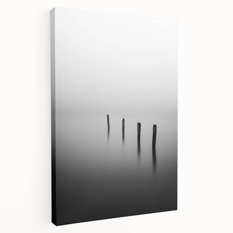 Abstract landscape stretched canvas artwork showcasing vibrant colors and dynamic forms, perfect for modern home decor. Side view highlights its depth and texture.